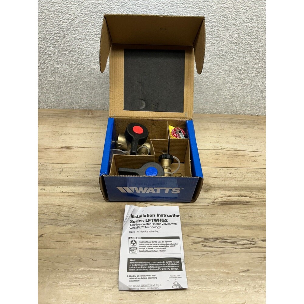 2021 WATTS 3/4" Tankless Water Heater Valves Kit VersaFit LFTWHG2-FT-HC-RV